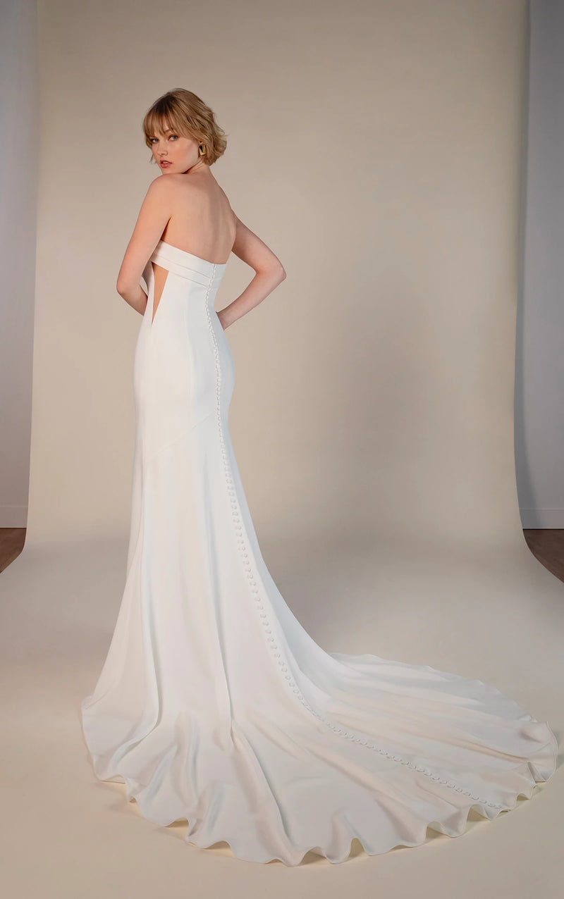 33387 - Chic Fit and Flare Wedding Dress for a Glamorous Look