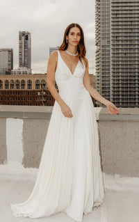 34782-Simple Silk A-Line Wedding Dress