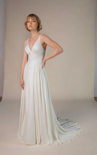 34782-Simple Silk A-Line Wedding Dress