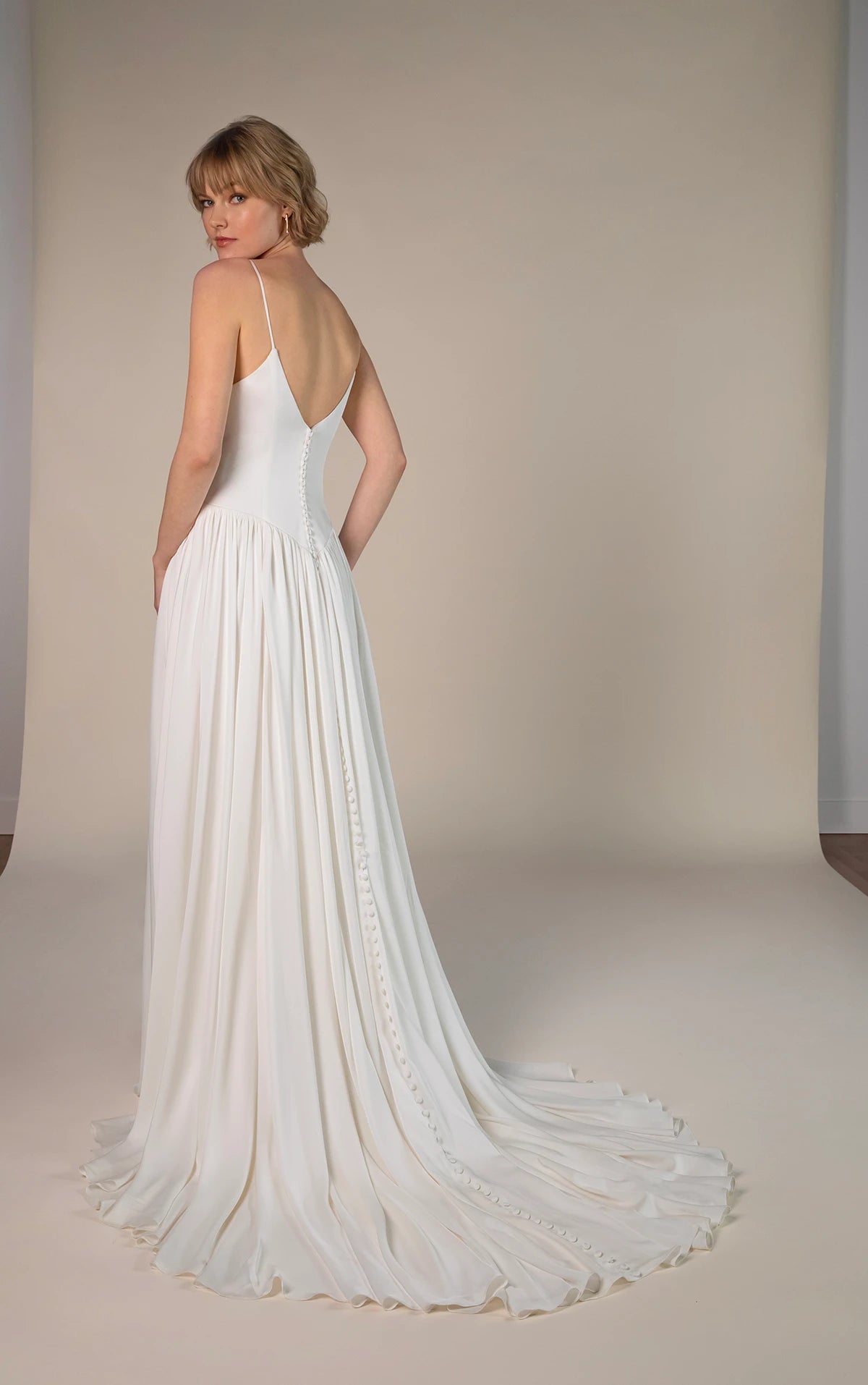34782-Simple Silk A-Line Wedding Dress