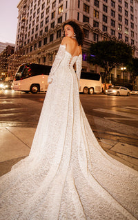 34783-Romantic Lace Corset A-Line Wedding Dress