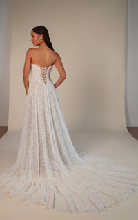 34783-Romantic Lace Corset A-Line Wedding Dress