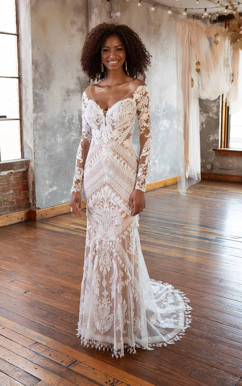 29872 - Elegant Fit & Flare Bridal Dress with Beaded Details normansbridal 29872 - Elegant Fit & Flare Bridal Dress with Beaded Details normansbridal