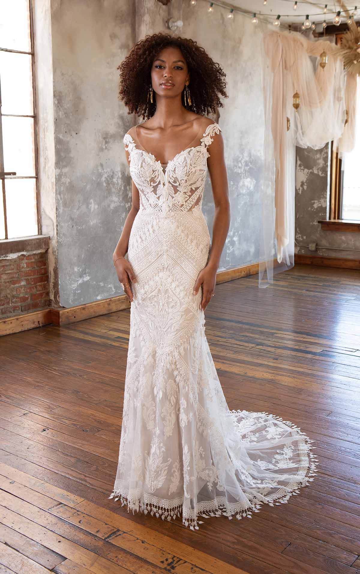 29872 - Elegant Fit & Flare Bridal Dress with Beaded Details normansbridal 29872 - Elegant Fit & Flare Bridal Dress with Beaded Details normansbridal