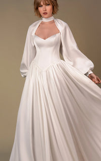 33601 - Romantic A-Line Wedding Gown with Flowy Skirt