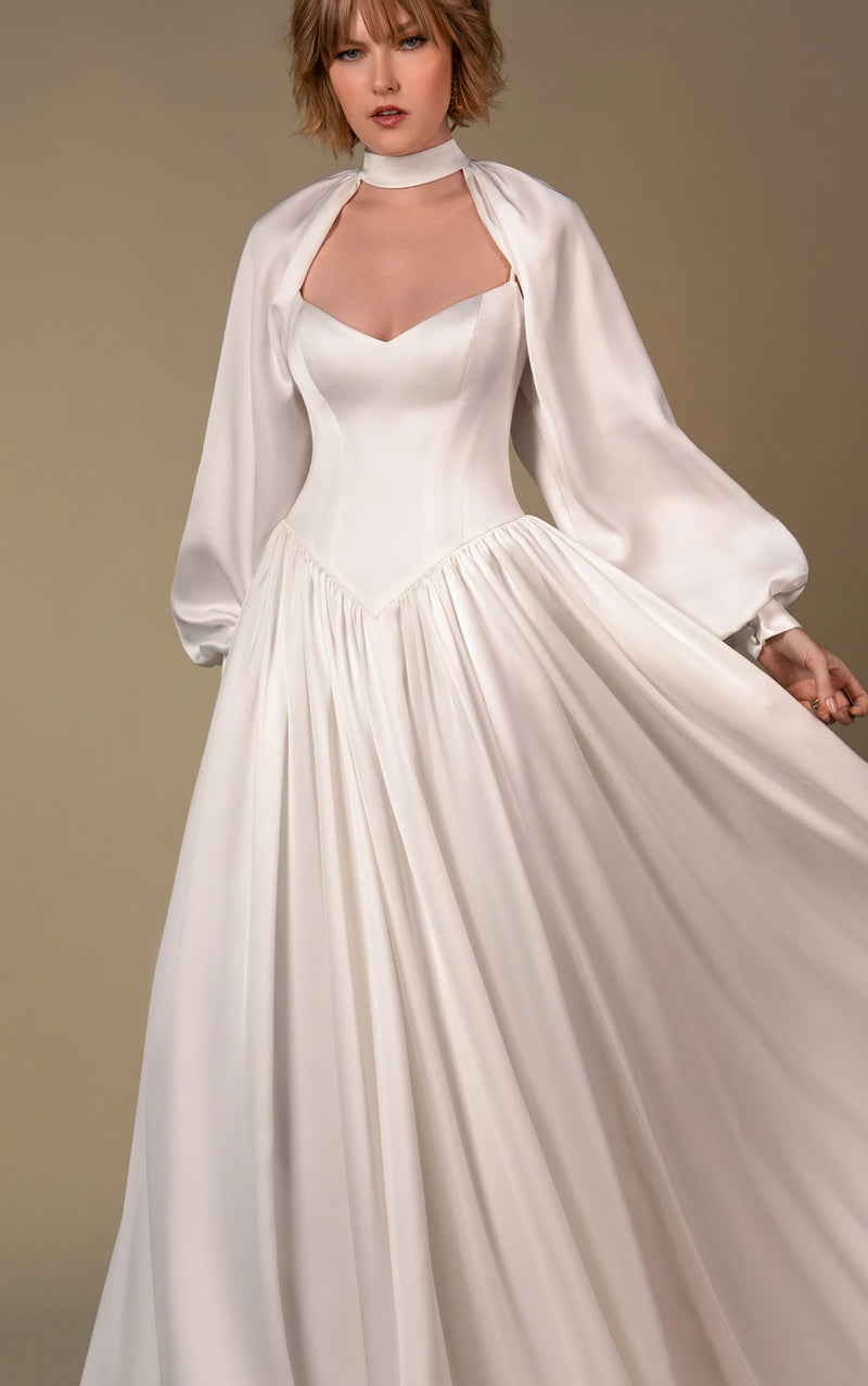 33601 - Romantic A-Line Wedding Gown with Flowy Skirt