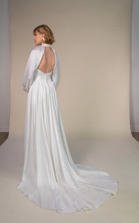 33601 - Romantic A-Line Wedding Gown with Flowy Skirt