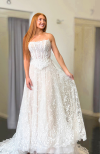 34590-Chantilly Lace 2 Piece Wedding Dress