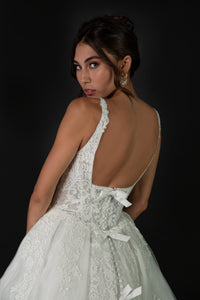 34807 - Elegant Ballgown with Delicate  Lace Details