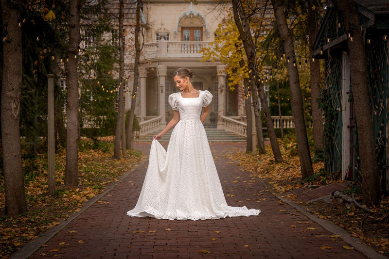 whimsical a line wedding dress Whimsical A-Line Wedding Dress