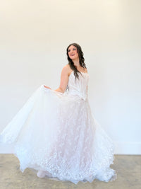 34590-Chantilly Lace 2 Piece Wedding Dress