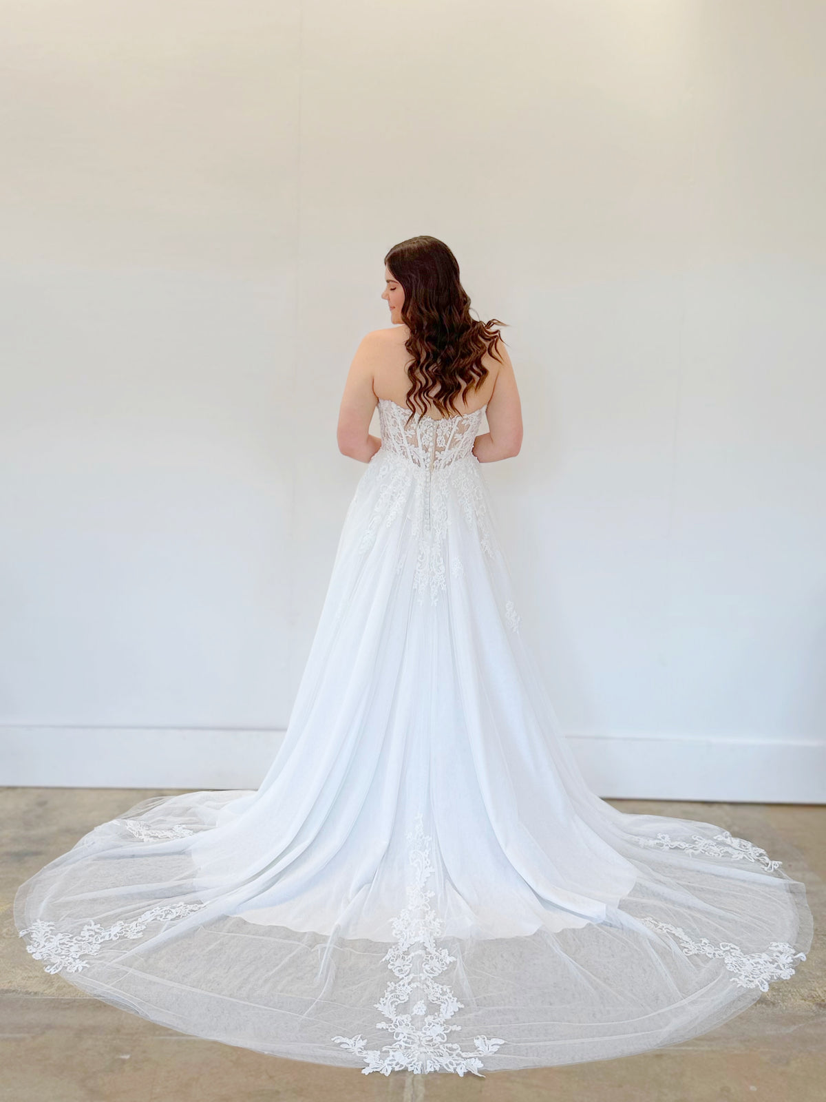 34390-Corset Bodice Slim A-line Wedding Dress