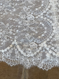 34449-Strapless All Over Lace A-line Wedding Dress