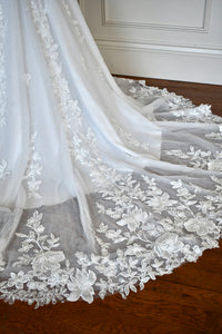 33314 - Modern A-Line Wedding Dress with Subtle Embellishments