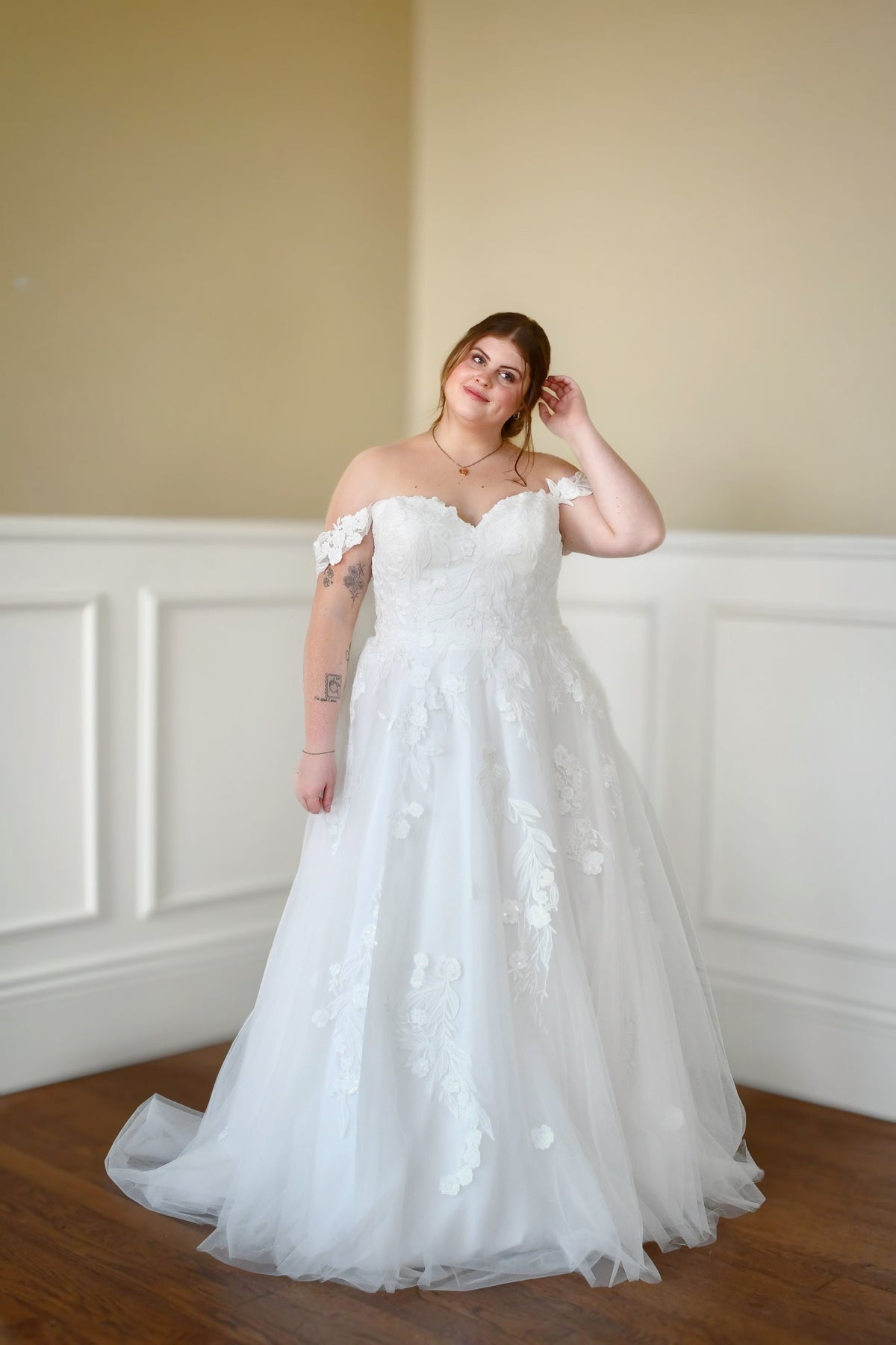 32781 - Elegant A-Line Off-the-Shoulder Bridal Gown