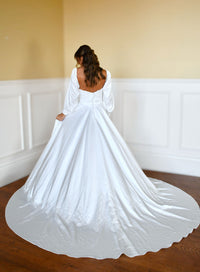 32784 - Elegant A-Line Bridal Gown for Classic Brides