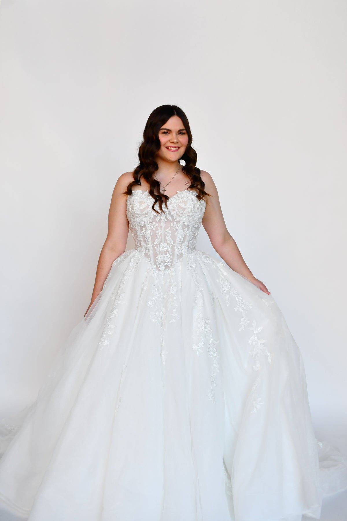 34285 - Sparkling Basque Waist Ball Gown