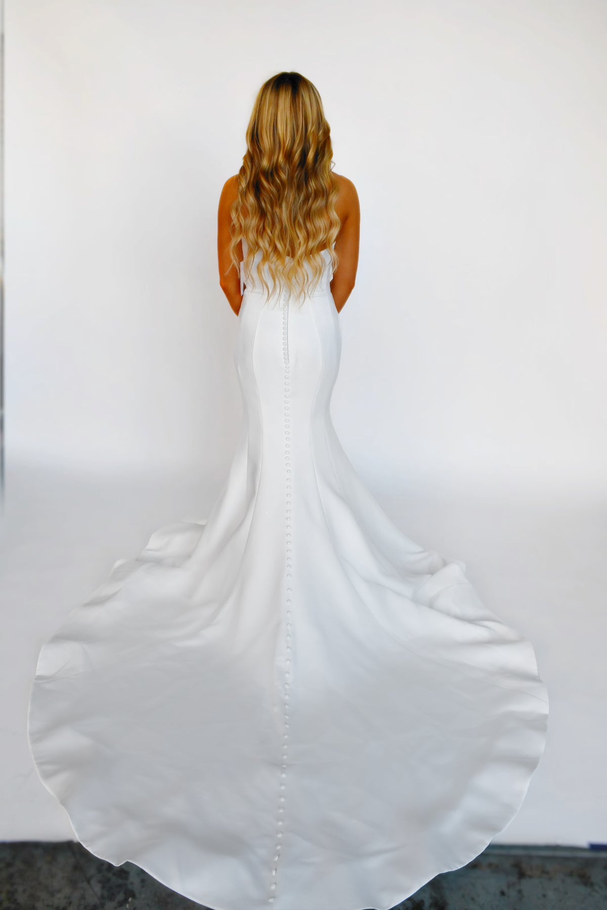 33317 - Strapless Fit and Flare with Bow Bodice