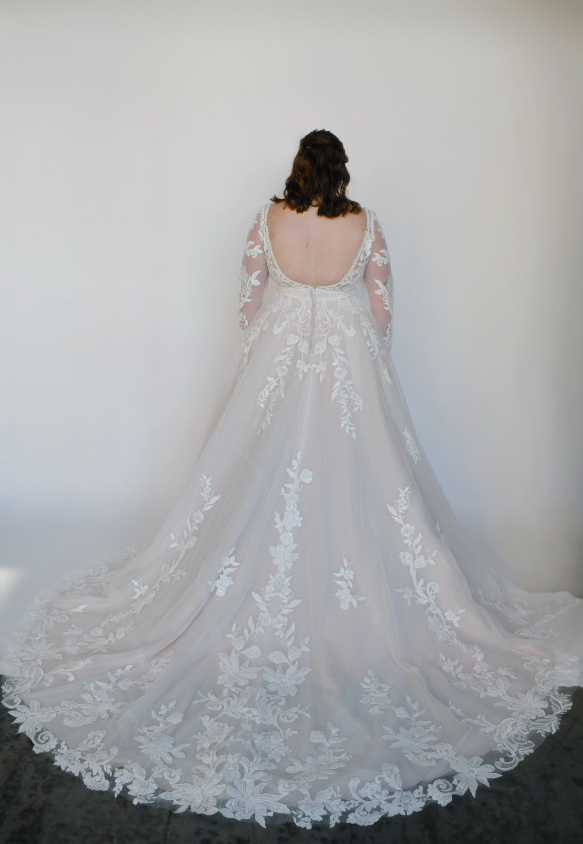 33313 - Romantic Boho A-Line with Detachable Long Sleeves