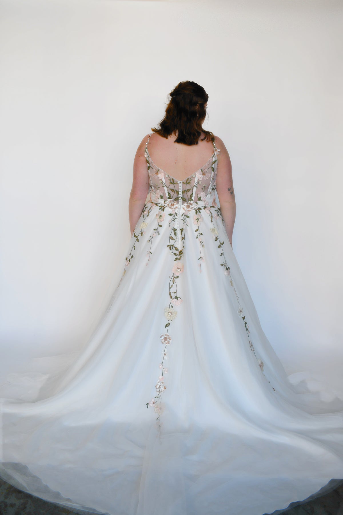 33306 - Whimsical Colored Floral A-Line