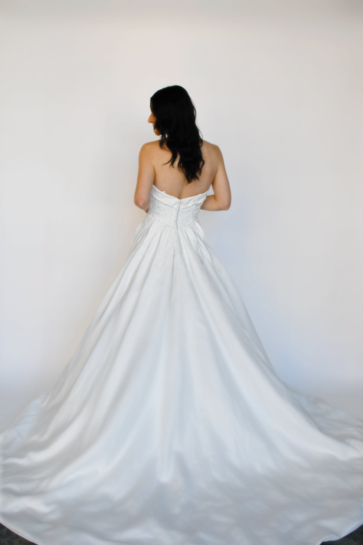 33302 - Embroidered Lace Strapless A-Line