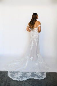 33330 - Romantic Off the Shoulder Fit and Flare