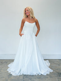 34952-Organza A-line wedding dress