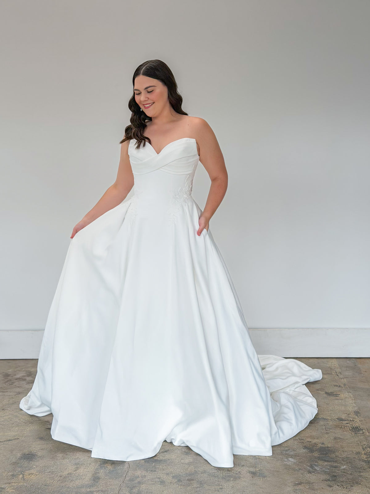 34923-Sweetheart Satin A-line Wedding Dress