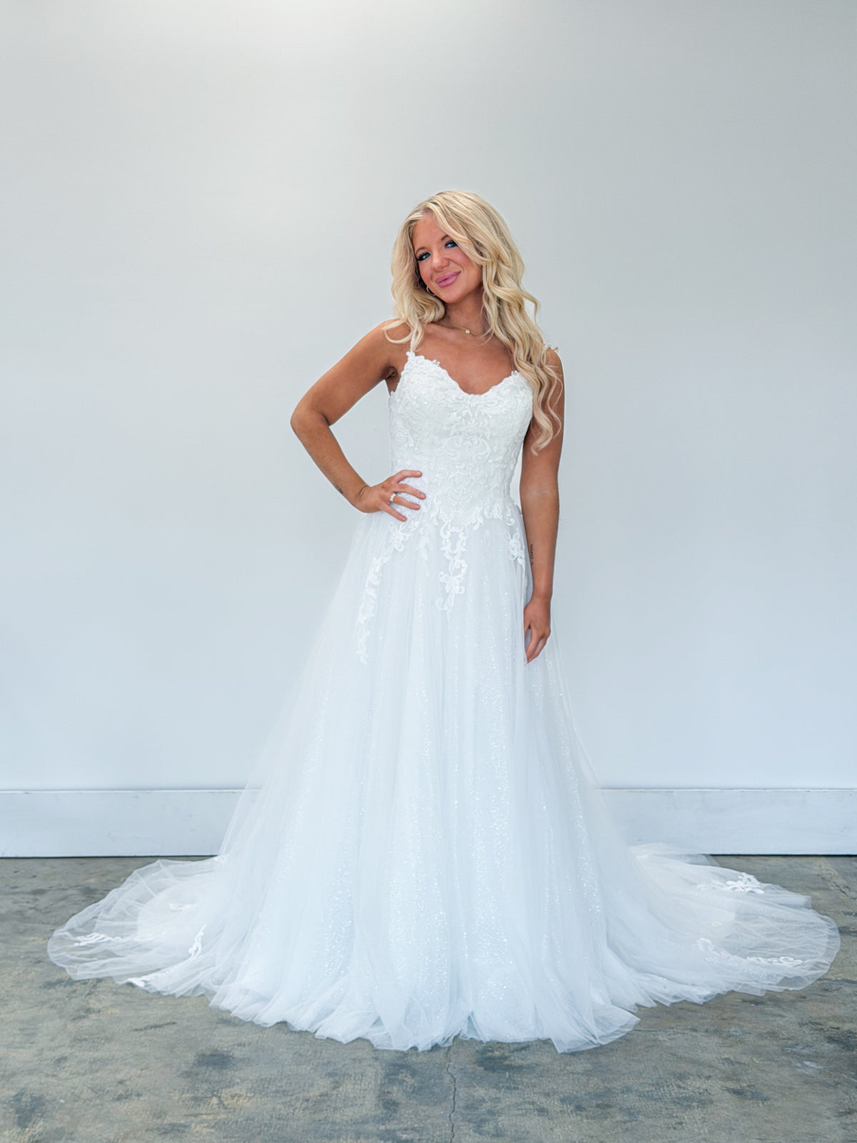 34950-Tulle and Lace A-line Wedding Dress