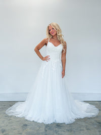 34950-Tulle and Lace A-line Wedding Dress