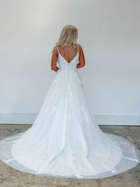 34950-Tulle and Lace A-line Wedding Dress