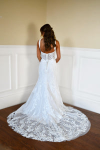 31586 - Romantic Fit and Flare Gown with Structured Silhouette