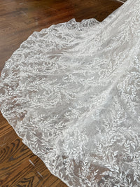 34394-Mermaid With a Deep Plunge and Lace Wedding Dress
