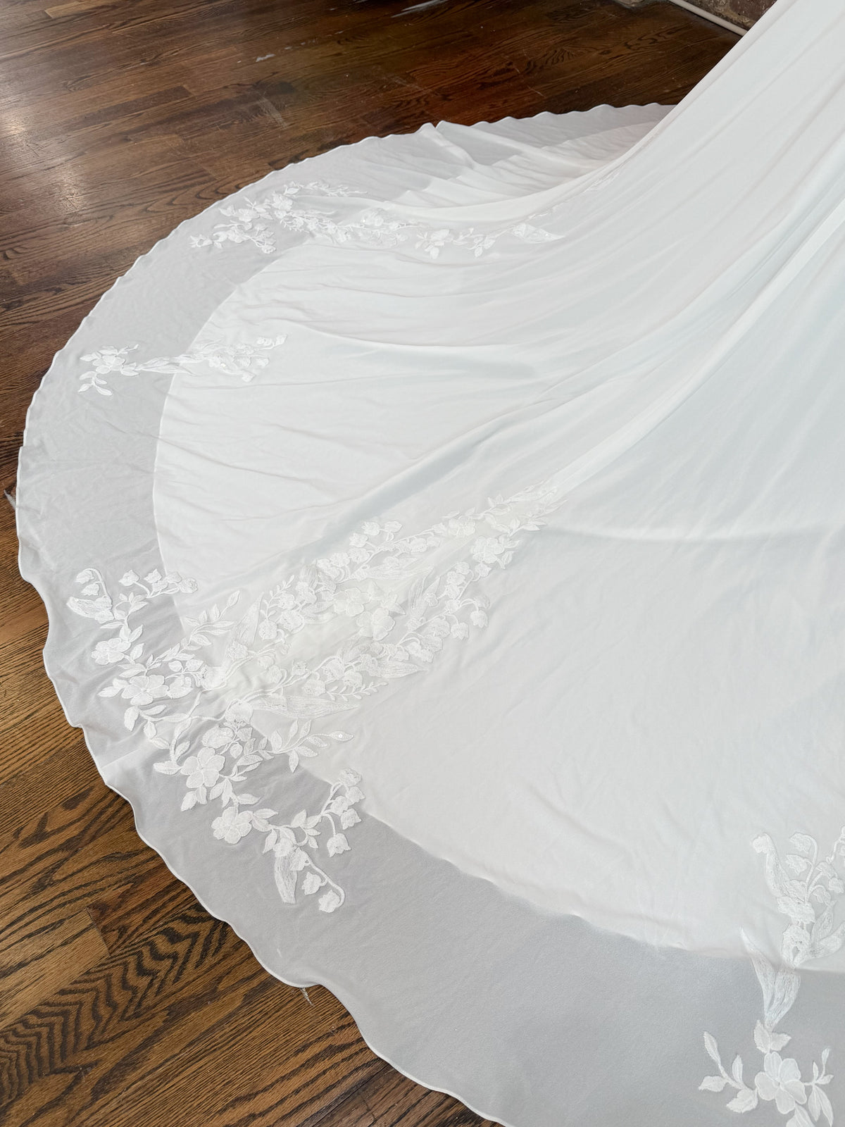 34404-A-Line with a Deep V-Neckline Wedding Dress