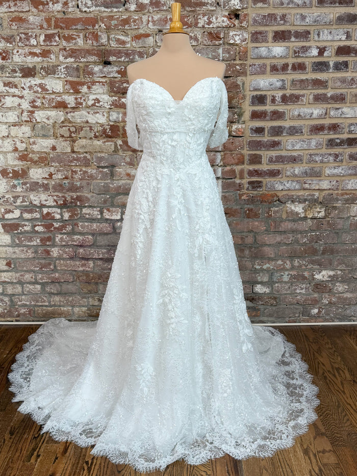 34400-Elegant A-Line Off the Shoulder Wedding Dress