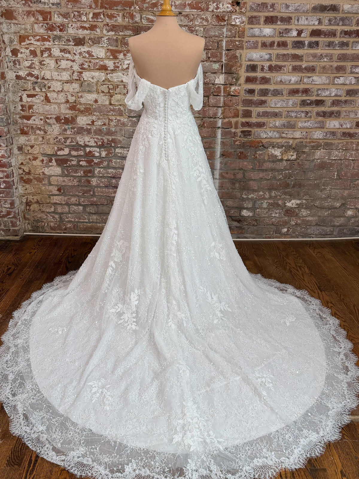 34400-Elegant A-Line Off the Shoulder Wedding Dress