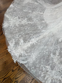34439-Fit and Flare Off the Shoulder Wedding Dress