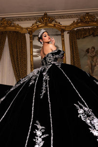 Rachel Allan RQ5011 Off-Shoulder Ballgown with Embellishments