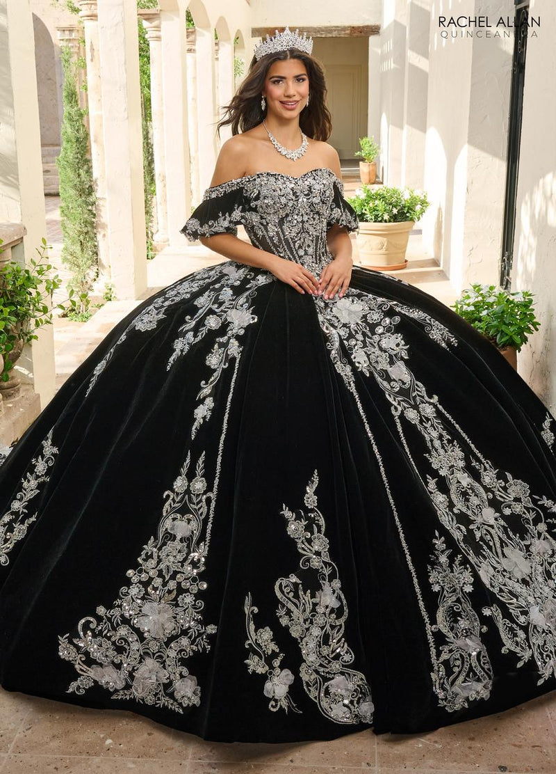 Rachel Allan RQ5011 Off-Shoulder Ballgown with Embellishments