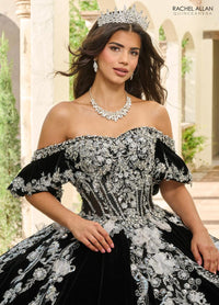 Rachel Allan RQ5011 Off-Shoulder Ballgown with Embellishments
