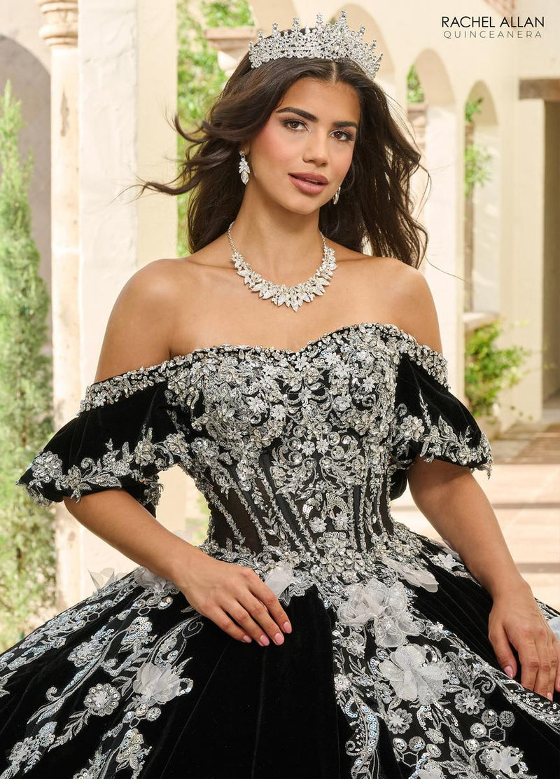 Rachel Allan RQ5011 Off-Shoulder Ballgown with Embellishments