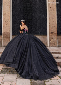 Rachel Allan RQ5016 Quinceañera Dress - Strapless Ballgown with Floral Embroidery