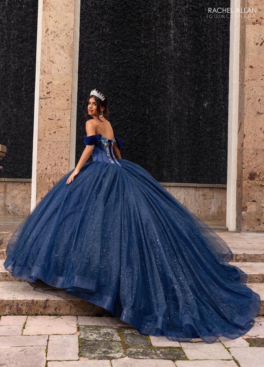 Rachel Allan RQ5016 Quinceañera Dress - Strapless Ballgown with Floral Embroidery