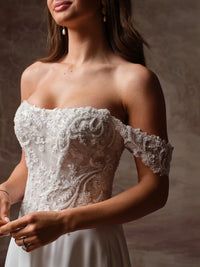 34846-Delicate beaded lace bodice wedding dress
