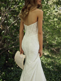 34836-Sultry basque waist glitter tulle lace wedding dress