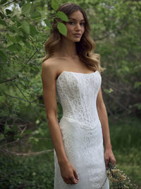 34836-Sultry basque waist glitter tulle lace wedding dress