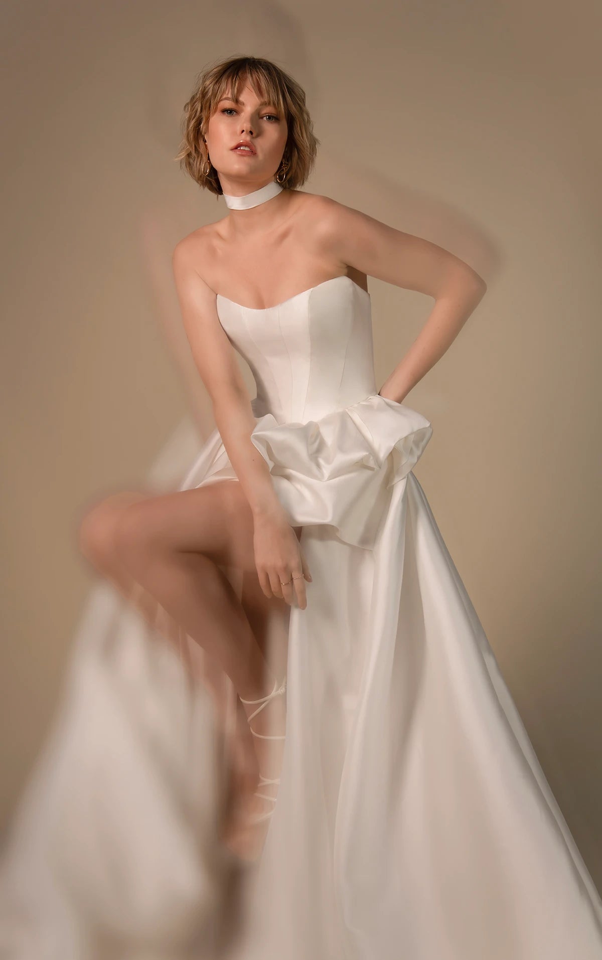 33384 - Romantic A-Line Wedding Gown with Luxe Taffeta Fabric