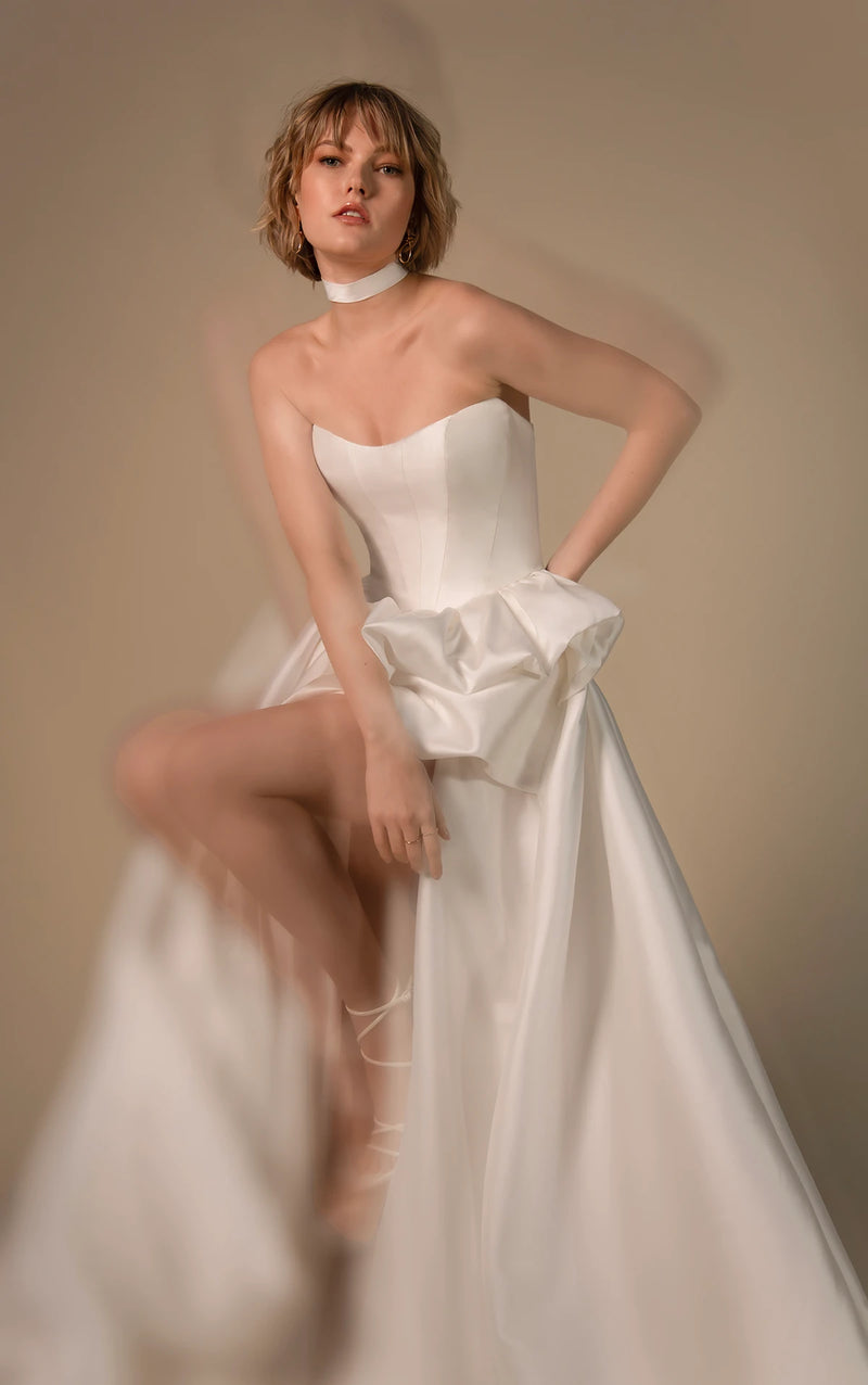 33384 - Romantic A-Line Wedding Gown with Luxe Taffeta Fabric
