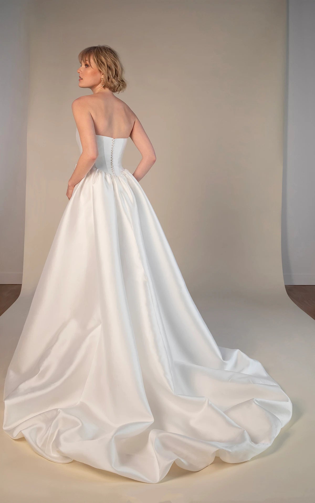 33384 - Romantic A-Line Wedding Gown with Luxe Taffeta Fabric