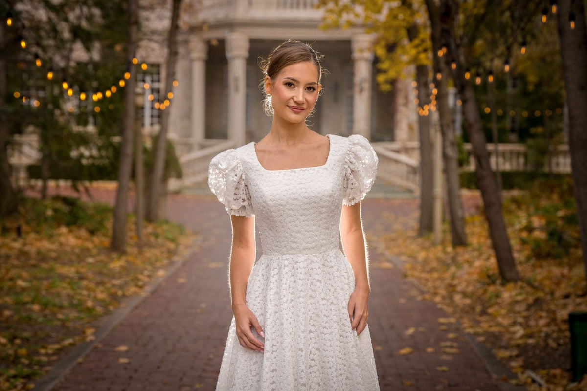 33861 - Whimsical Crochet Lace A-Line